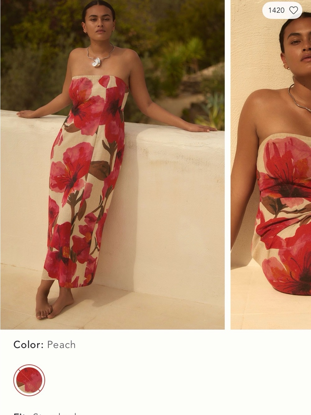 Anthropologie Aliza Strapless Linen Maxi Dress - Picture 9 of 9